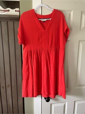 Universal Thread Orange (bright red) V-Neck Dress